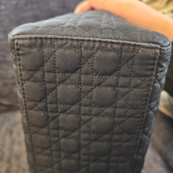 Lady dior medium nylon top handle bag - Picture 7 of 16